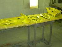 2nd Coat Of Yellow on Project Sled 001.jpg