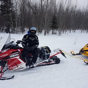 Towing The Skidoo To Cochrane