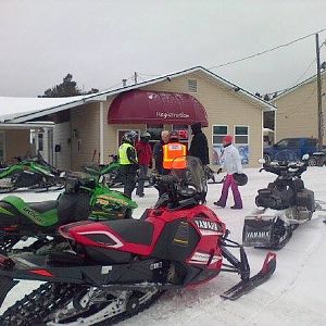 2015 guiding new riders with Antrim County Snowmobile Club